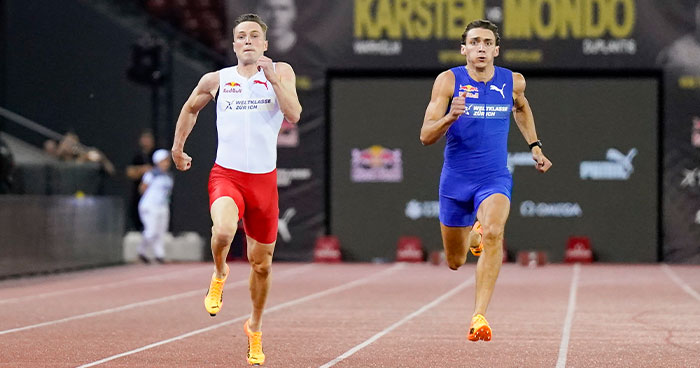 Olympic Pole Vault Champion Stuns Viewers By Beating 400m World Record Holder In 100m Sprint