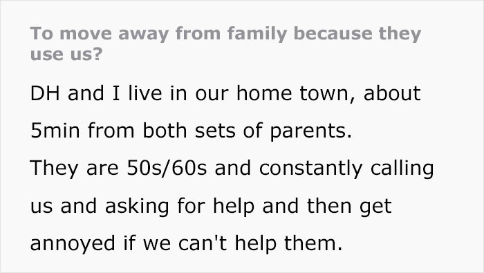 Couple Considering Moving Away From Their Parents All Because Of Their Exhausting Requests For Help Couple Considering Moving Away From Their Parents All Because Of Their Exhausting Requests For Help