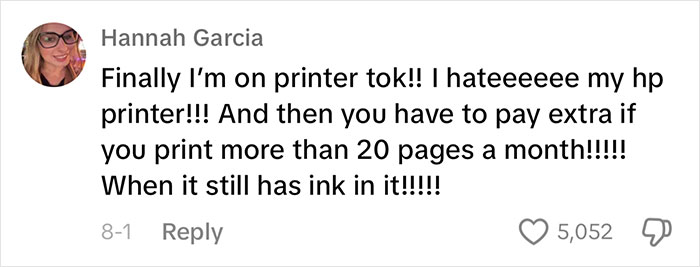 Woman Mad Because Of Inability To Use Printer Unless She Pays A Monthly Subscription Woman Mad Because Of Inability To Use Printer Unless She Pays A Monthly Subscription