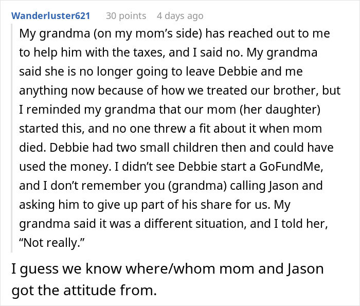 "He Needed The Money More Than Us": Sisters Refuse To Give Brother Any Inheritance "He Needed The Money More Than Us": Sisters Refuse To Give Brother Any Inheritance