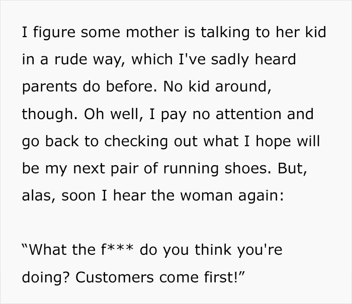 “I Don’t Work Here, Lady”: Karen Wrongly Assumes Customer Is An Employee, Physically Hurts Her “I Don’t Work Here, Lady”: Karen Wrongly Assumes Customer Is An Employee, Physically Hurts Her