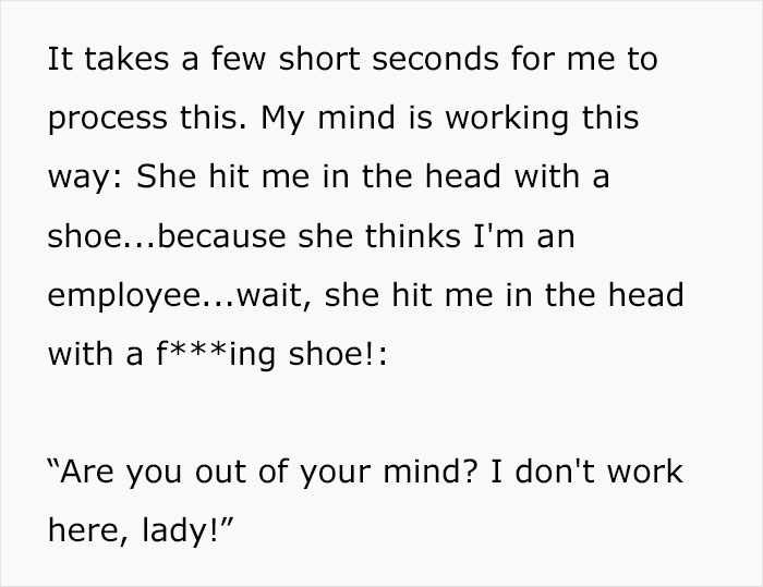 “I Don’t Work Here, Lady”: Karen Wrongly Assumes Customer Is An Employee, Physically Hurts Her “I Don’t Work Here, Lady”: Karen Wrongly Assumes Customer Is An Employee, Physically Hurts Her