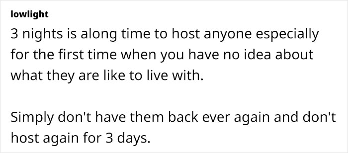 Woman Is Disappointed As Friend Stays Over For 3 Nights And Complains About Her Kid Being Annoying Woman Is Disappointed As Friend Stays Over For 3 Nights And Complains About Her Kid Being Annoying