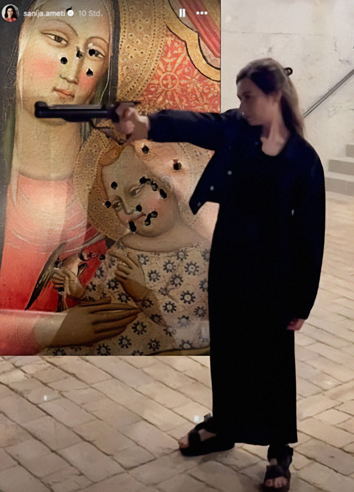 Viral Picture Of Politician Firing At Jesus And Mary Painting Leads To Forced Resignation Viral Picture Of Politician Firing At Jesus And Mary Painting Leads To Forced Resignation