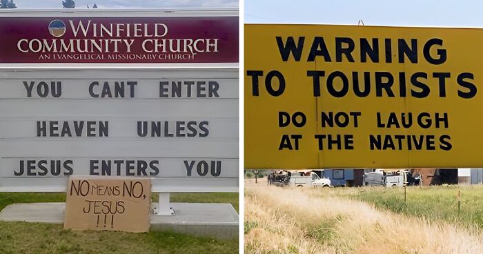 “We’re Tired Of Hiding The Bodies”: 50 Unexpected Signs That Made People Go ‘What?’
