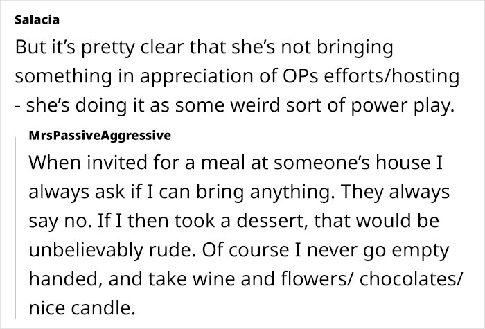 MIL Keeps Bringing Her Awful Food To DIL’s Parties Unasked, DIL Decides To Outdo Her MIL Keeps Bringing Her Awful Food To DIL’s Parties Unasked, DIL Decides To Outdo Her