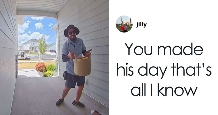 “You Made His Day”: People Praise Woman Who Apologized To Mailman With A Surprise Basket