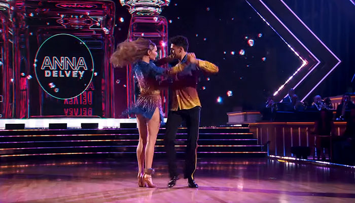 Anna Delvey’s Bejeweled Ankle Monitor Draws Backlash After ‘Mediocre’ DWTS Debut Anna Delvey’s Bejeweled Ankle Monitor Draws Backlash After ‘Mediocre’ DWTS Debut
