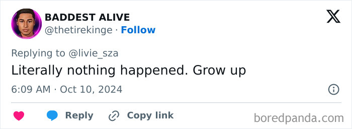 Fan comment on Sabrina Carpenter's controversial onstage scene. Fan comment on Sabrina Carpenter's controversial onstage scene.