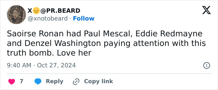 “Men Need A Reminder”: Saoirse Ronan Praised For Shutting Down Male Guests With Honest Remark “Men Need A Reminder”: Saoirse Ronan Praised For Shutting Down Male Guests With Honest Remark