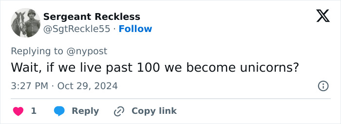 "It's Too Risky": 107YO Goes Viral For 4-Inch "Longevity Horn" Growing From Her Forehead "It's Too Risky": 107YO Goes Viral For 4-Inch "Longevity Horn" Growing From Her Forehead