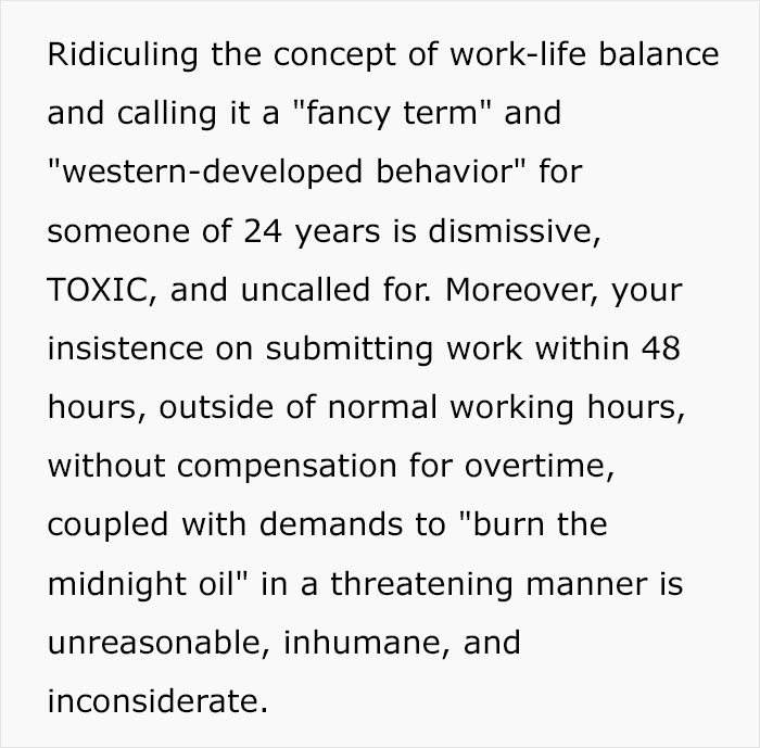 Toxic Boss Belittles Guy For Having A Life Beyond Work, He Resigns On Day One Toxic Boss Belittles Guy For Having A Life Beyond Work, He Resigns On Day One