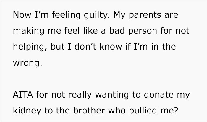 Karma Smacks Brother Who Loved To Bully His Own Sister When He Needs Her Kidney Karma Smacks Brother Who Loved To Bully His Own Sister When He Needs Her Kidney
