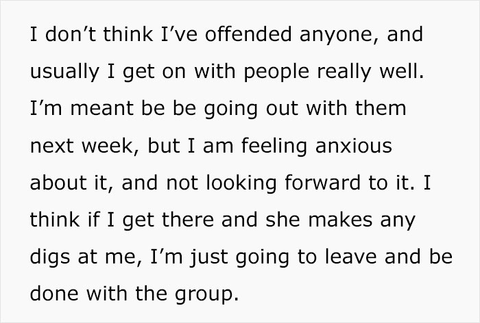50YO Feels Like She's Being Bullied Out Of Leaving Friend Group By "Middle-Aged Mean Girls" 50YO Feels Like She's Being Bullied Out Of Leaving Friend Group By "Middle-Aged Mean Girls"