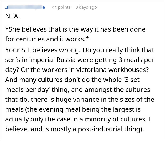 "She Is Big Mad": SIL Won't Shut Up About Family's Eating Habits, Is Put In Her Place "She Is Big Mad": SIL Won't Shut Up About Family's Eating Habits, Is Put In Her Place