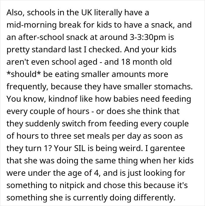 "She Is Big Mad": SIL Won't Shut Up About Family's Eating Habits, Is Put In Her Place "She Is Big Mad": SIL Won't Shut Up About Family's Eating Habits, Is Put In Her Place