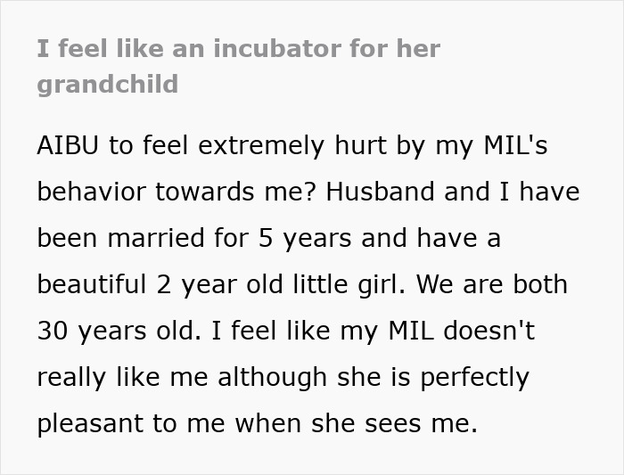 “AIBU Because I Feel Like An Incubator For Her Grandchild?”: Mom Holds A Grudge Against MIL “AIBU Because I Feel Like An Incubator For Her Grandchild?”: Mom Holds A Grudge Against MIL