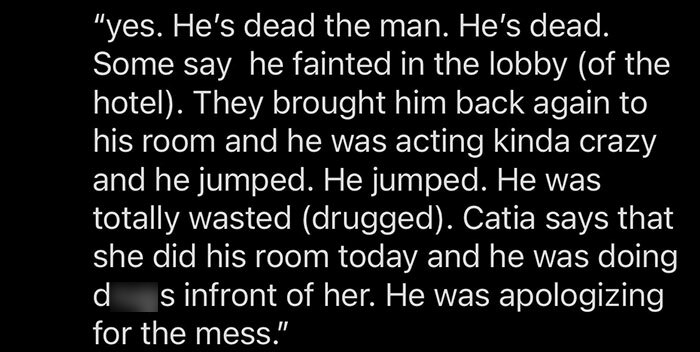Liam Payne Jumped From Hotel Balcony According To Alleged Voice Memo From Staff Liam Payne Jumped From Hotel Balcony According To Alleged Voice Memo From Staff