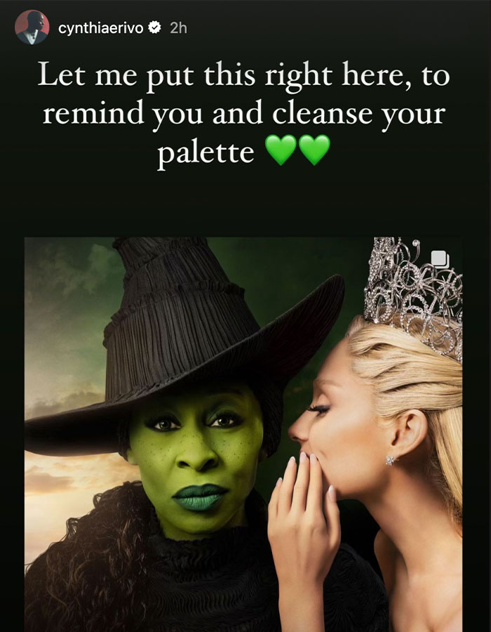 Ariana Grande Responds To "Most Offensive" Fan-Made 'Wicked' Poster Slammed By Cynthia Erivo Ariana Grande Responds To "Most Offensive" Fan-Made 'Wicked' Poster Slammed By Cynthia Erivo