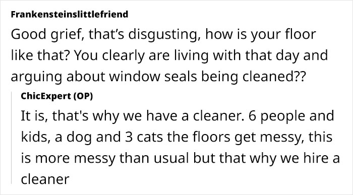 Cleaning Company Calls Woman's House Disgusting, She Feels It's Unwarranted But Netizens Disagree Cleaning Company Calls Woman's House Disgusting, She Feels It's Unwarranted But Netizens Disagree