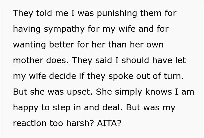 Man’s Parents Blast His MIL For Lack Of Support Despite Her Difficult Past, He Shows Them The Door Man’s Parents Blast His MIL For Lack Of Support Despite Her Difficult Past, He Shows Them The Door