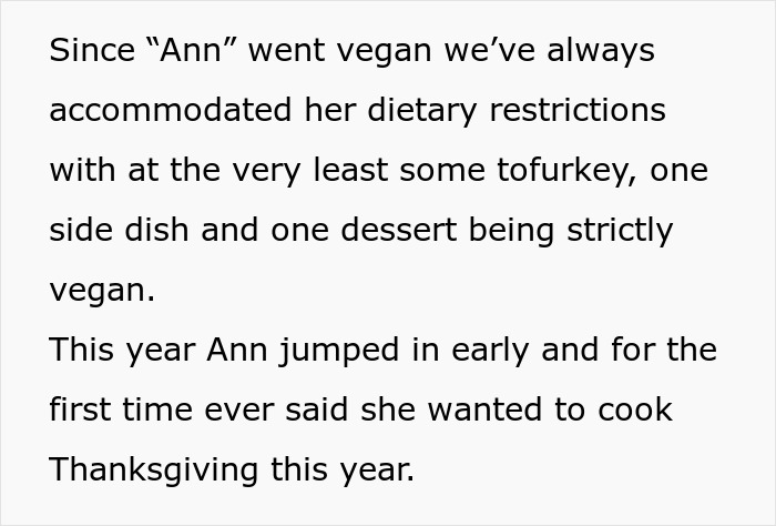 Vegan Host Pushes Her Thanksgiving Menu, Friends Serve Her An RSVP Nightmare In Return Vegan Host Pushes Her Thanksgiving Menu, Friends Serve Her An RSVP Nightmare In Return