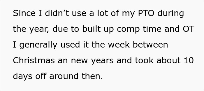"Can’t Carry Over 1 PTO Day? See You In February": Person Maliciously Complies "Can’t Carry Over 1 PTO Day? See You In February": Person Maliciously Complies