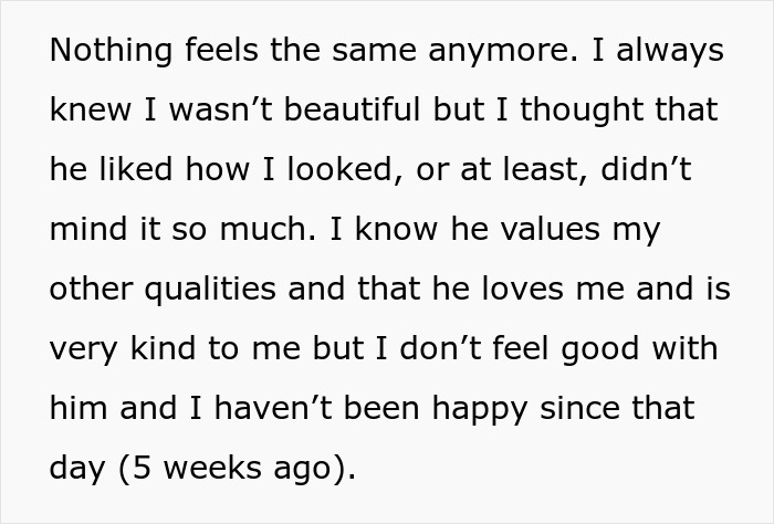 Newlywed Learns Husband Doesn’t Find Her Attractive After Eavesdropping On His Conversation Newlywed Learns Husband Doesn’t Find Her Attractive After Eavesdropping On His Conversation