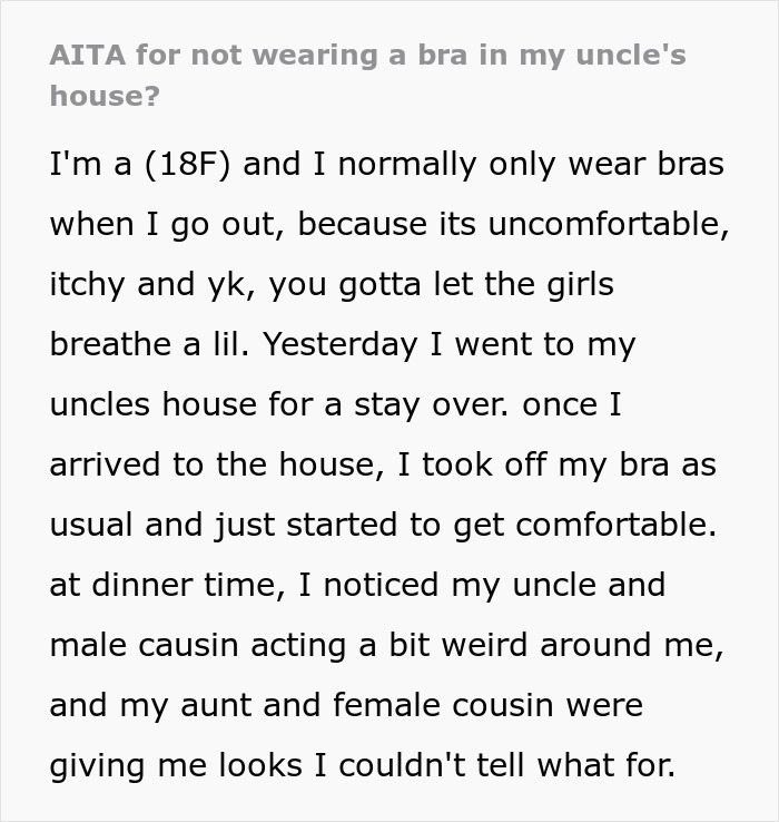 Teen Comes For A Sleepover, Spends The Whole Night In Her Room After A Fight Over Wearing A Bra Teen Comes For A Sleepover, Spends The Whole Night In Her Room After A Fight Over Wearing A Bra
