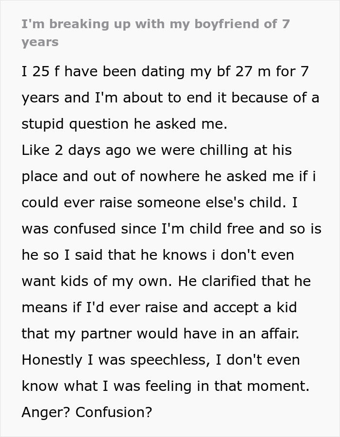 Man Confesses To Having Affair Baby, Asks GF To Help Raise It, She Leaves And Doesn’t Look Back Man Confesses To Having Affair Baby, Asks GF To Help Raise It, She Leaves And Doesn’t Look Back