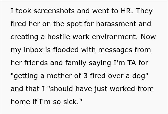 Karen Purposefully Puts Coworker’s Health At Risk As She Doesn’t Believe They’re Sick, Gets Fired Karen Purposefully Puts Coworker’s Health At Risk As She Doesn’t Believe They’re Sick, Gets Fired