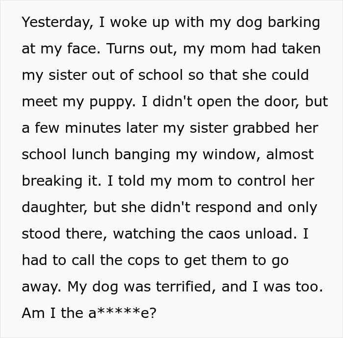 Woman Refuses To Let Her Little Sister Anywhere Near Her Puppy, Has To Call The Police Woman Refuses To Let Her Little Sister Anywhere Near Her Puppy, Has To Call The Police