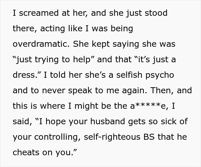 “I Hope Your Husband Cheats”: Woman Ruins Sister’s Wedding Dress, Her Clapback Makes Her Cry “I Hope Your Husband Cheats”: Woman Ruins Sister’s Wedding Dress, Her Clapback Makes Her Cry