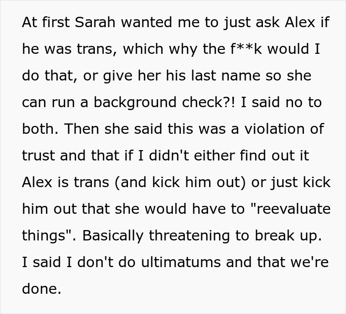 “I Don’t Do Ultimatums”: Guy Breaks Up With GF After She Accuses Him Of Living With A ‘Woman’ “I Don’t Do Ultimatums”: Guy Breaks Up With GF After She Accuses Him Of Living With A ‘Woman’