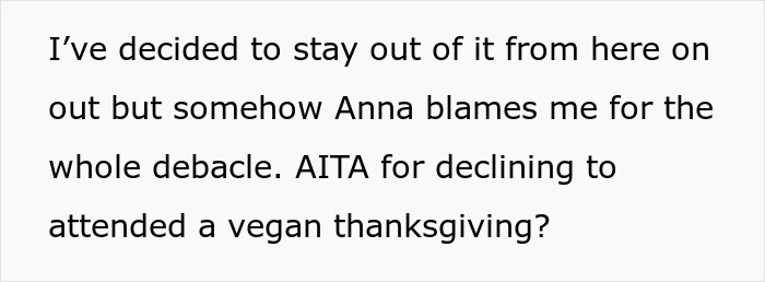 Vegan Host Pushes Her Thanksgiving Menu, Friends Serve Her An RSVP Nightmare In Return Vegan Host Pushes Her Thanksgiving Menu, Friends Serve Her An RSVP Nightmare In Return
