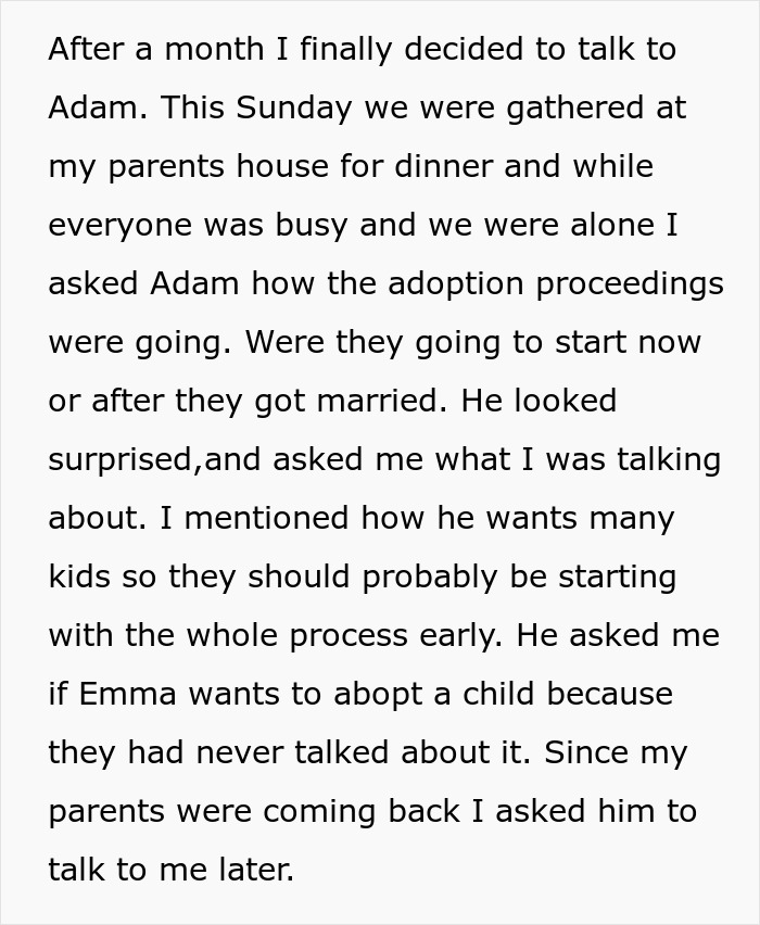 Man’s Reality Falls Apart As Fiancée’s Brother Asks Him How The Adoption Process Is Going Man’s Reality Falls Apart As Fiancée’s Brother Asks Him How The Adoption Process Is Going