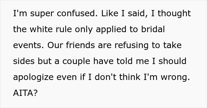Woman Confused About Why The Dress She Wore To A Friend’s Baby Shower Was Inappropriate Woman Confused About Why The Dress She Wore To A Friend’s Baby Shower Was Inappropriate