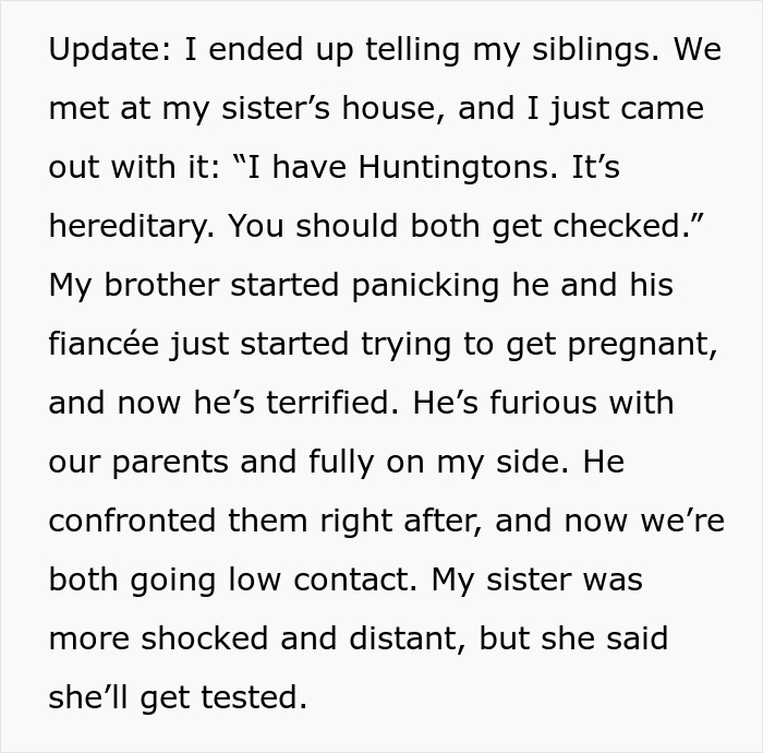Woman Learns A Secret Parents Have Been Hiding For 28 Yrs, They Beg Her Not To Tell Her Siblings Woman Learns A Secret Parents Have Been Hiding For 28 Yrs, They Beg Her Not To Tell Her Siblings