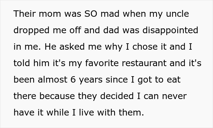 Teen Never Eats At Favorite Restaurant Because Of Stepsiblings, Goes There For B-day, Dad Is Livid Teen Never Eats At Favorite Restaurant Because Of Stepsiblings, Goes There For B-day, Dad Is Livid