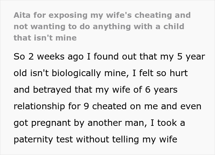 Man Suspects Son Isn't His, Takes Paternity Test And Leaves Family After It Shows He Was Right Man Suspects Son Isn't His, Takes Paternity Test And Leaves Family After It Shows He Was Right