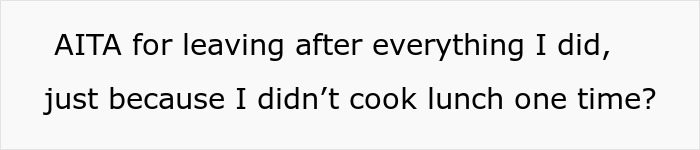 Lady Handles Chores For BIL And Nephews After Sis' Passing, Asked To Leave For Skipping A Meal Lady Handles Chores For BIL And Nephews After Sis' Passing, Asked To Leave For Skipping A Meal