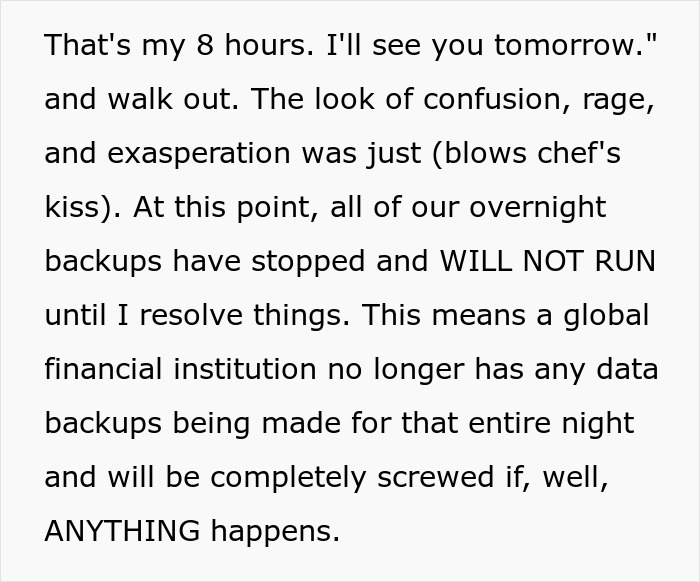 New Boss Bans Overtime, Watches In Horror As Employee Walks Out In The Middle Of Crisis New Boss Bans Overtime, Watches In Horror As Employee Walks Out In The Middle Of Crisis