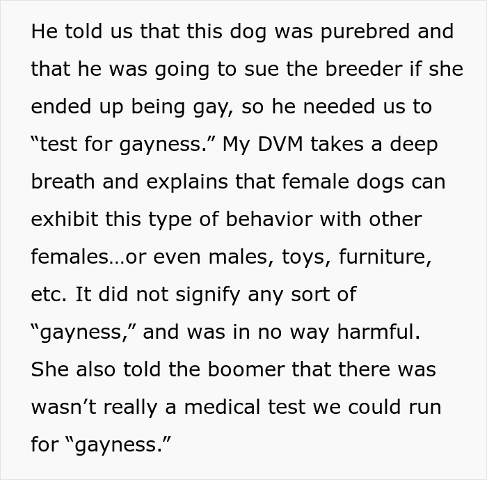 Vets Tell Pet Owner There Is No Gay Test, He Loses It And Throws A Tantrum Vets Tell Pet Owner There Is No Gay Test, He Loses It And Throws A Tantrum