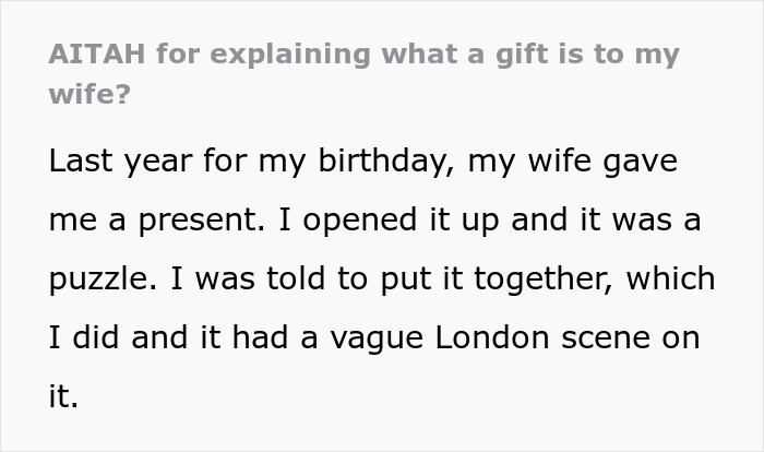 Wife Gives A Grand "Gift" That Backfires, Acts Shocked When Husband Is Disappointed Wife Gives A Grand "Gift" That Backfires, Acts Shocked When Husband Is Disappointed