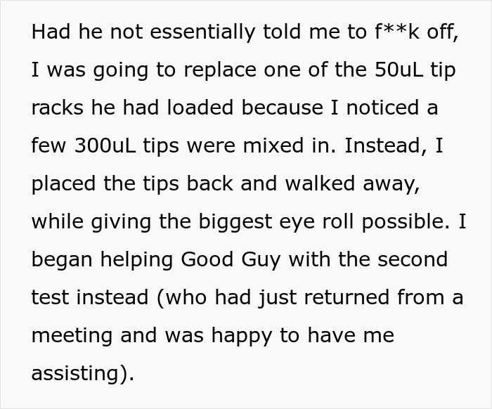 Arrogant Scientist Dismisses Lab Technician’s Warnings, Makes A Fool Of Himself Arrogant Scientist Dismisses Lab Technician’s Warnings, Makes A Fool Of Himself