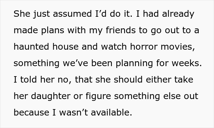 29YO Just Assumes Her 19YO Sis Is A Pro-Bono Babysitter, Shocked To Receive A Flat-Out Refusal 29YO Just Assumes Her 19YO Sis Is A Pro-Bono Babysitter, Shocked To Receive A Flat-Out Refusal