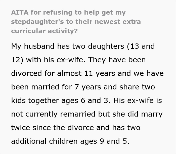 Stepmom Is Being Treated Terribly By Kids, Refuses To Take Them To Dance Class And Takes Heat Stepmom Is Being Treated Terribly By Kids, Refuses To Take Them To Dance Class And Takes Heat