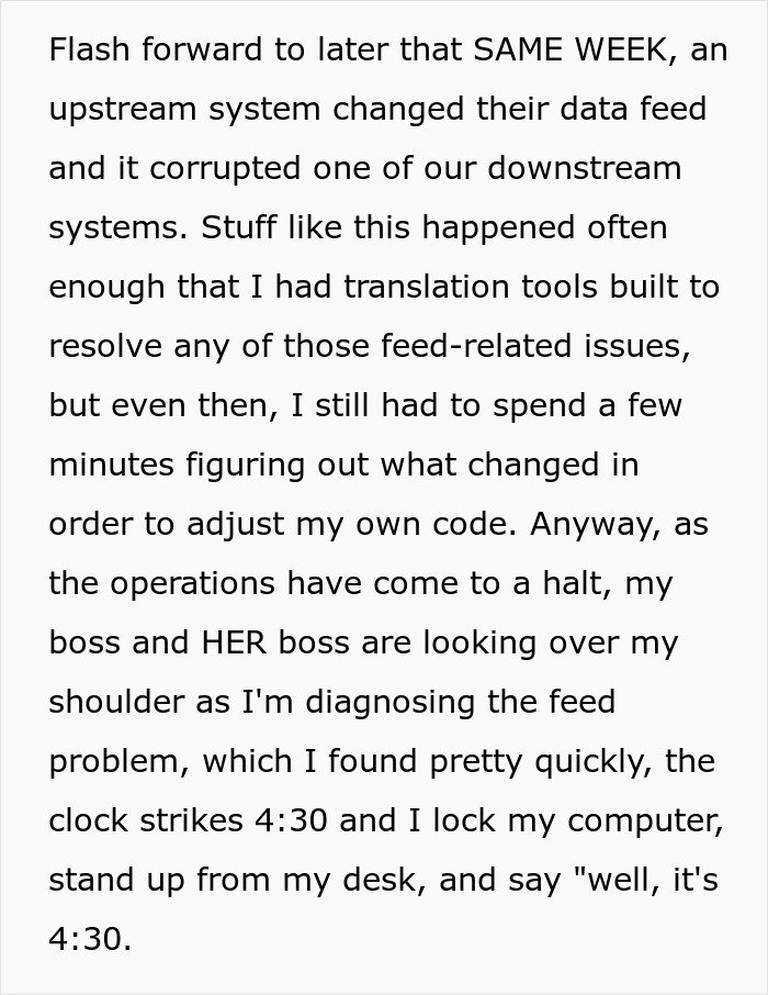 New Boss Bans Overtime, Watches In Horror As Employee Walks Out In The Middle Of Crisis New Boss Bans Overtime, Watches In Horror As Employee Walks Out In The Middle Of Crisis