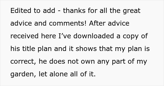 “I’ve Just Purchased A Maisonette, Neighbor Believes My Entire Garden Belongs To Him” “I’ve Just Purchased A Maisonette, Neighbor Believes My Entire Garden Belongs To Him”
