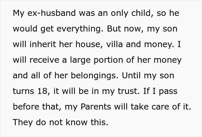 "Too Bad For Her": Ex-Husband And Mistress Think They're Getting MIL's Money, Are Very Wrong "Too Bad For Her": Ex-Husband And Mistress Think They're Getting MIL's Money, Are Very Wrong